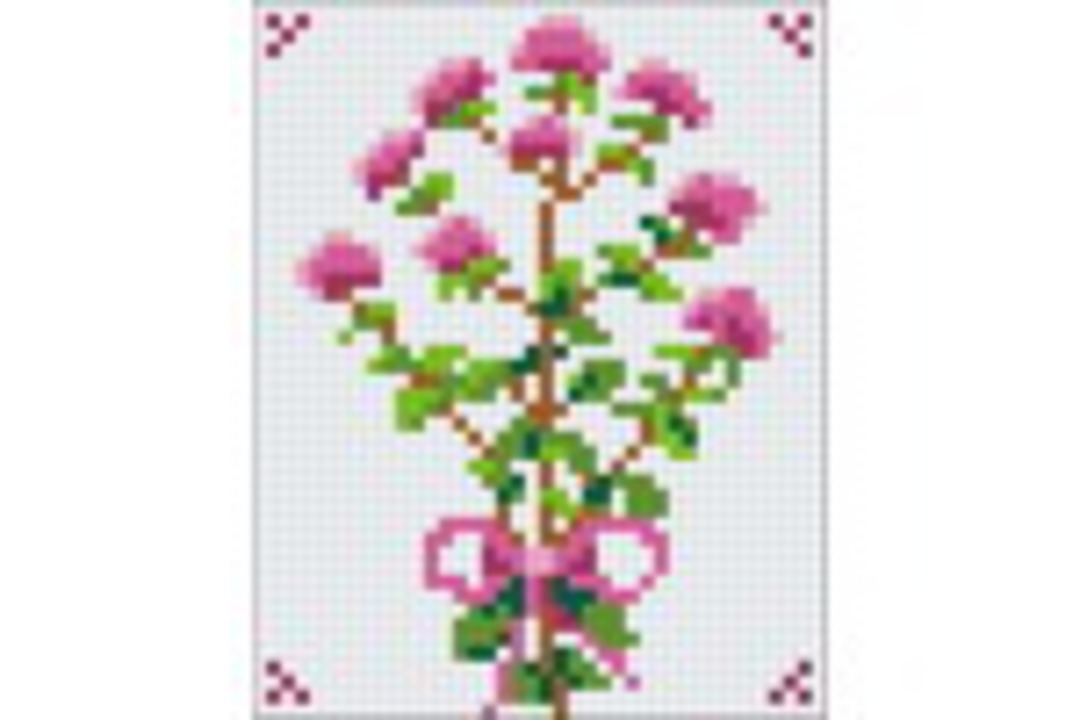 Flower Series I One [1] Baseplate PixelHobby Mini-mosaic Art Kit image 0